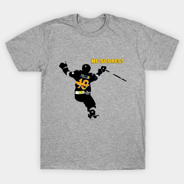 He Scores! - Hockey Player T-Shirt by Highseller